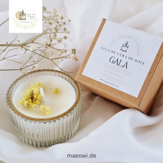 Sojakerze im Glasgefäß - Süßorange & Salbei