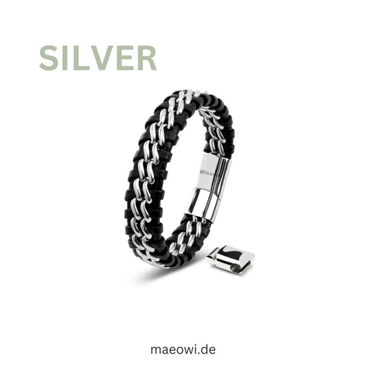 Lederarmband "SILVER"