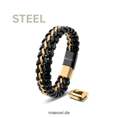 Lederarmband "STEEL"