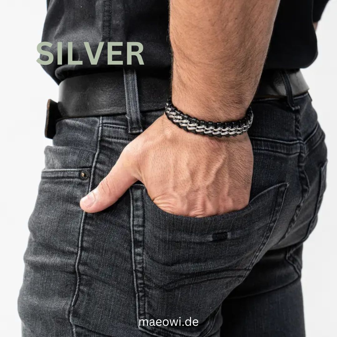Lederarmband "SILVER"