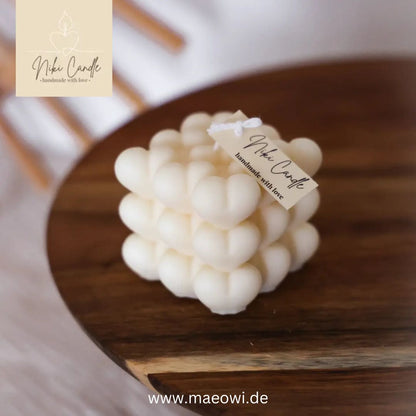Kerze "Herz Bubble"