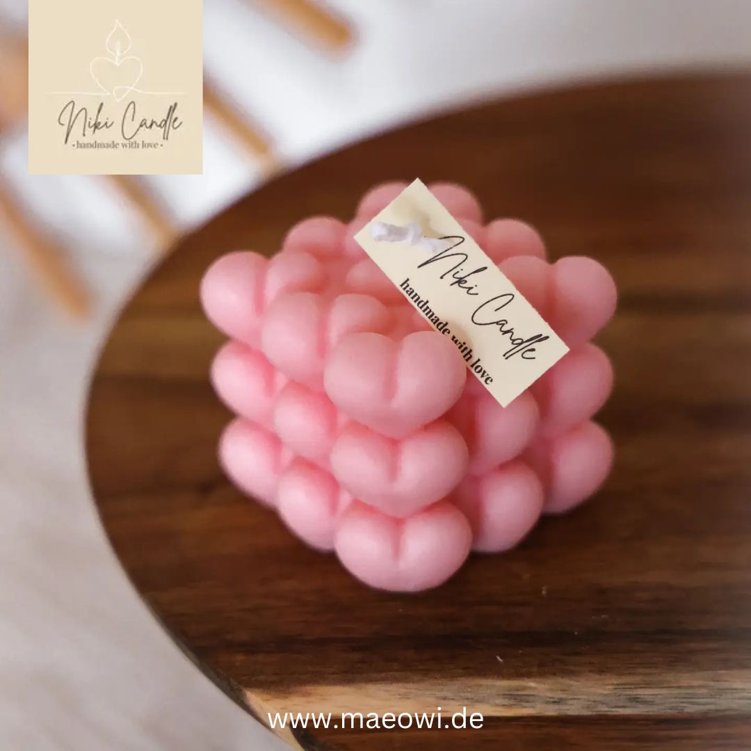 Kerze "Herz Bubble"