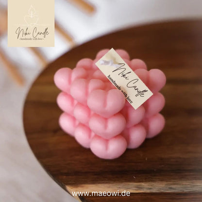 Kerze "Herz Bubble"