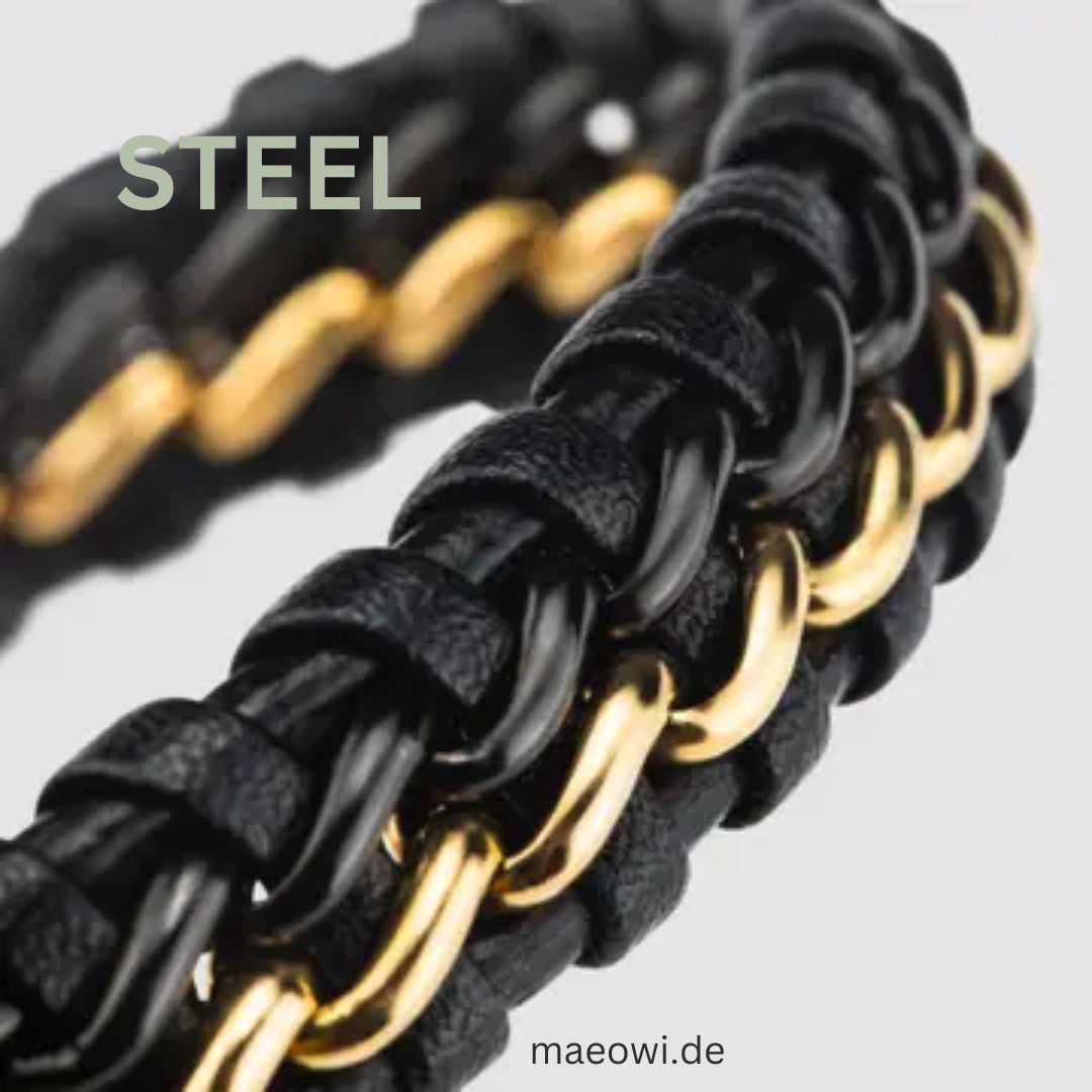 Lederarmband "STEEL"
