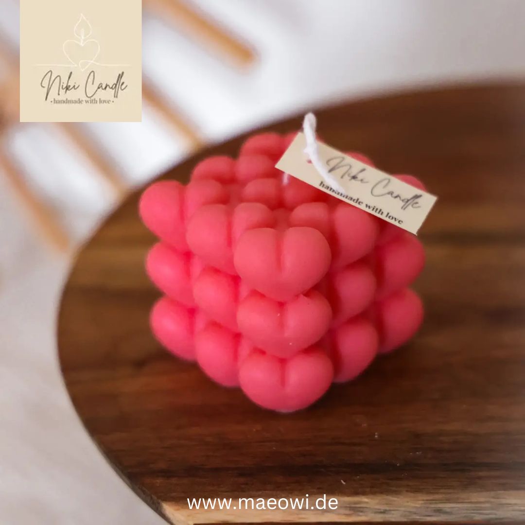 Kerze "Herz Bubble"