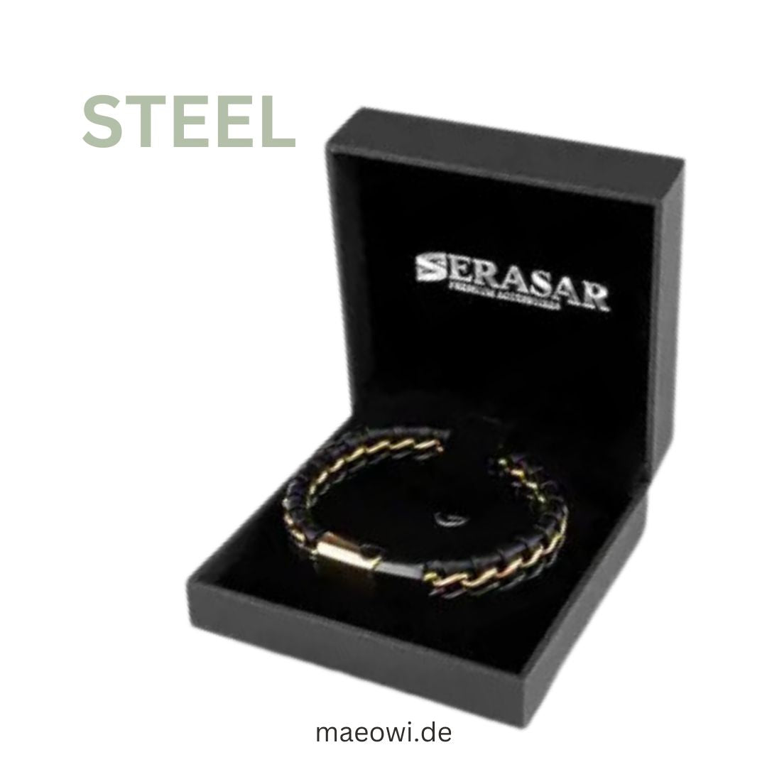 Lederarmband "STEEL"