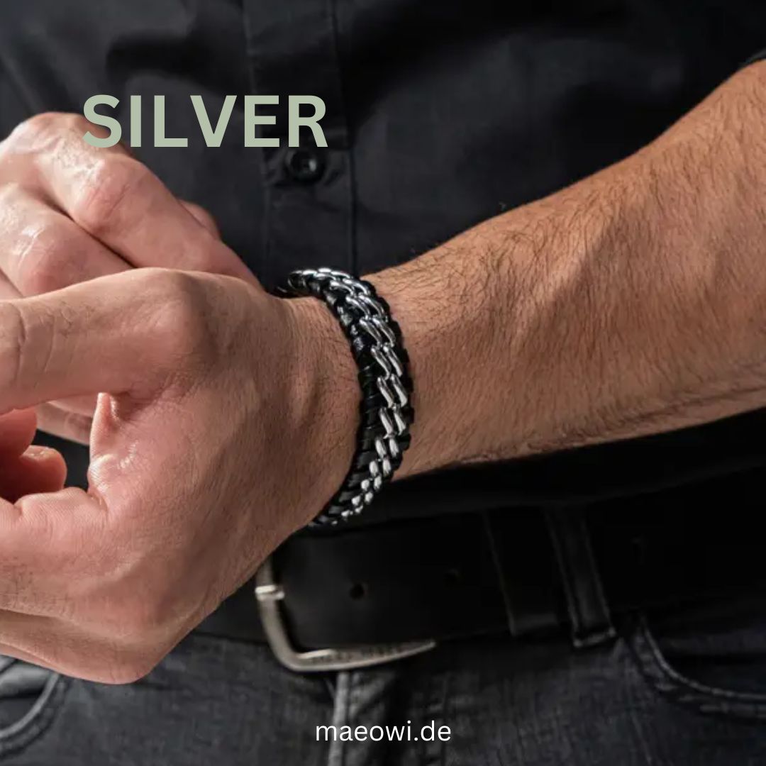 Lederarmband "SILVER"
