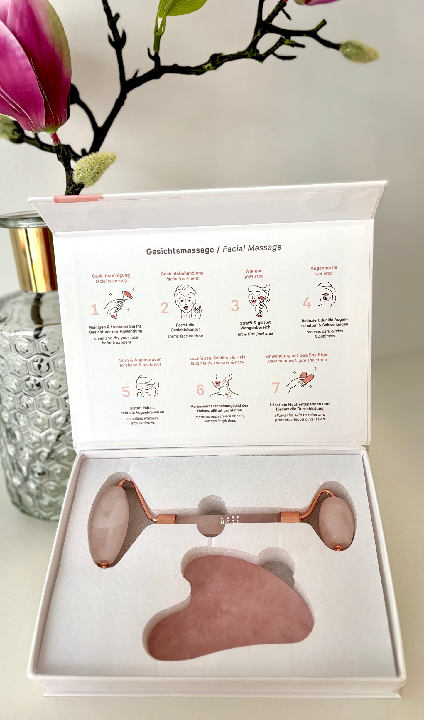 Care More Beauty Set „Rosenquarz“