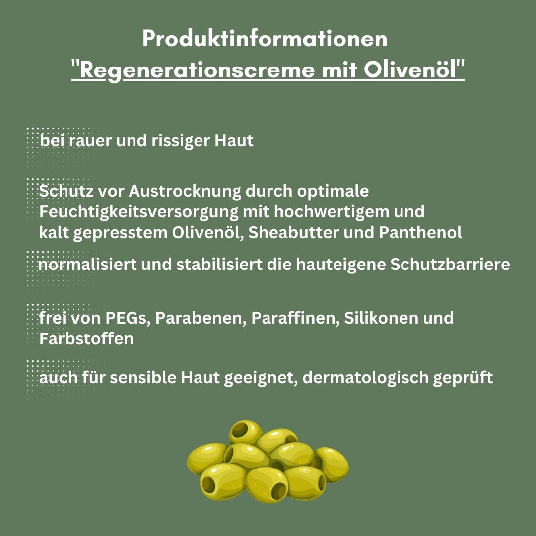 Regenerationscreme mit Olivenöl - Serie von Pedibaehr